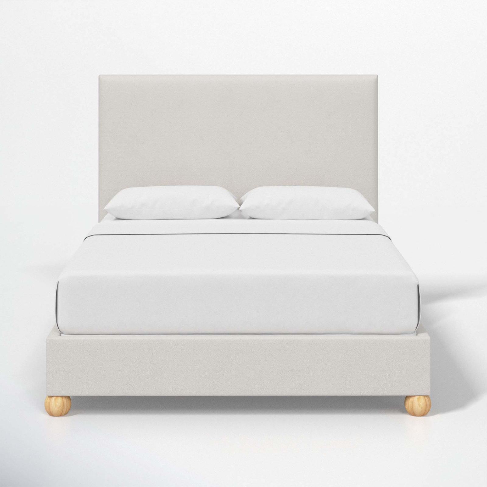 Benita Upholstered Bed, King, Bella Light Gray Performance Velvet