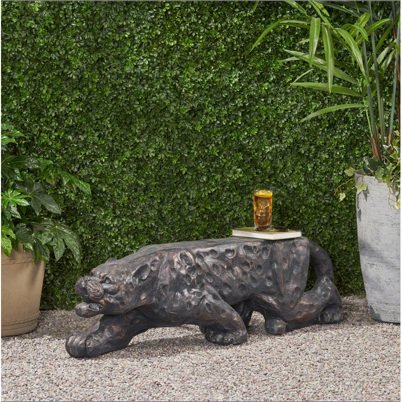 LEOPARD LIGHTWEIGHT CONCRETE BENCH