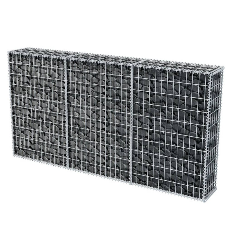 Coline Gabion Basket Steel Outdoor Garden Basket Wall Wire Fence, 100cm H x 200cm W x 30cm D