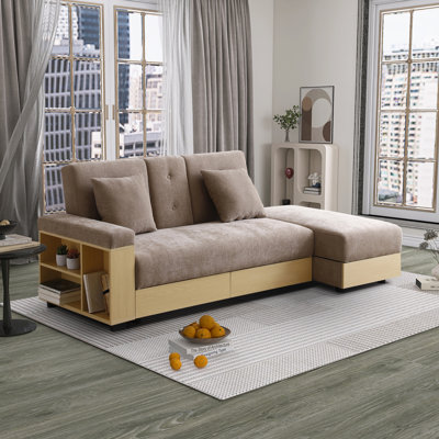 Convertible Sleeper Sofa with Ample Storage