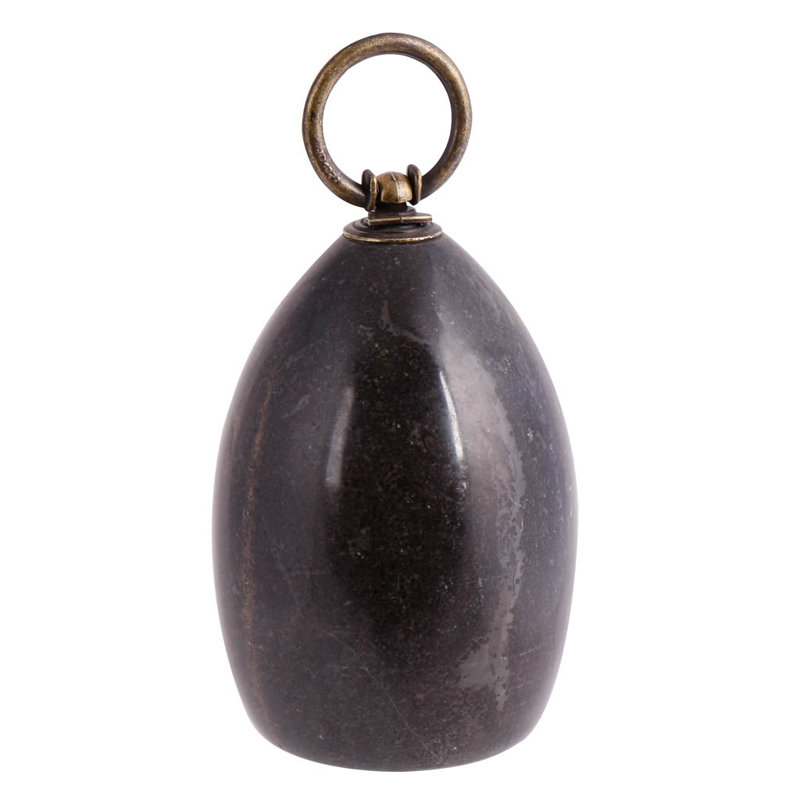 Heavy Marble Floor Door Stop, Black