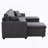 Artemax  U-Shape Pull-out Sleeper Sectional Sofa with Double Storage Spaces ,Dark gray