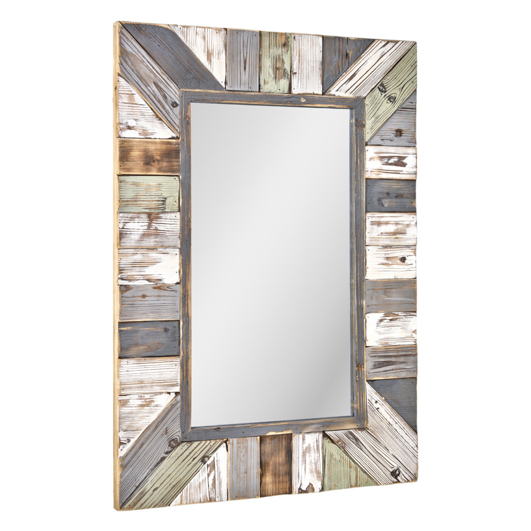 Whitlock Solid Wood Rectangle Mirror Union Rustic