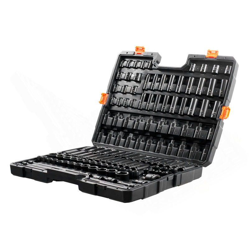 Ensemble de douilles à impact 130PCS 6-Point 3/8 "& 1/2" clé à cliquet trousse à outils