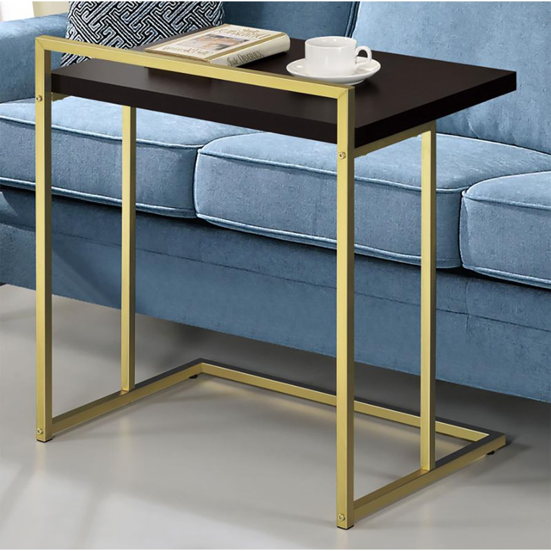 Table de bout Chandlar C Table, Or, Capuccino brun