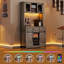 Armoire de buffet de cuisine avec bar et rangement pour le vin 
