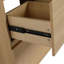 Meuble-lavabo 30 po - Meuble-lavabo moderne à double tiroir pour armoire autoportante en bois d'ingénierie teinté chêne, avec tiroir, look, bois, robinet pré-percé