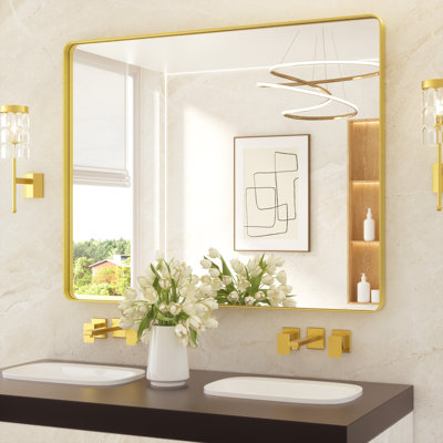 Leaderville 1.2" Thick Aluminum Framed Bathroom Mirror