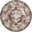 Tapis rond ikat noisette Oneita
