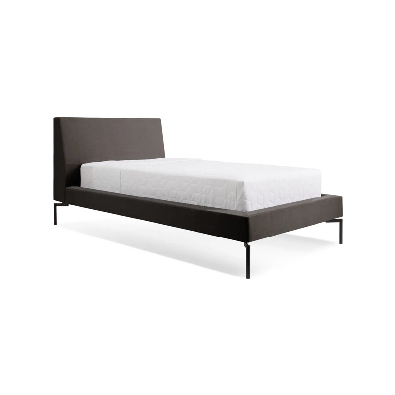 New Standard Upholstered Bed, Twin, Condit Charcoal/Black