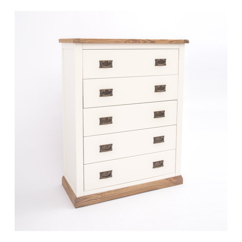 Able 90cm W 5 - Drawer Chest of Drawers