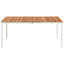 Kahrama Rectangular Acacia Solid Wood Steel Outdoor Dining Table - 180 cm W 90 cm D