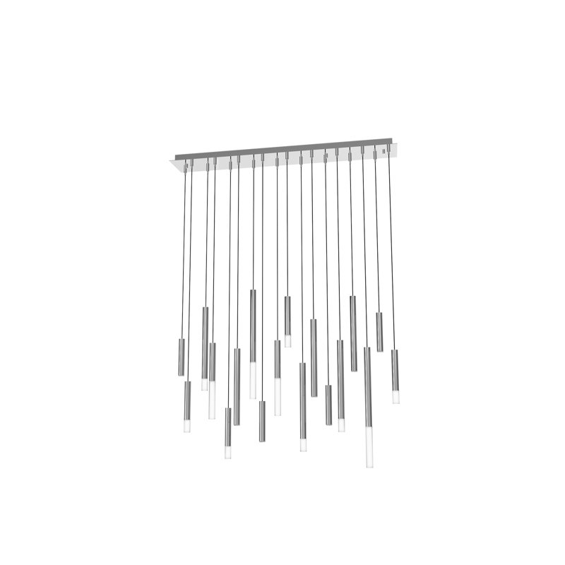 Steelos 18 - Light Cluster Cylinder Pendant, Polished Chrome