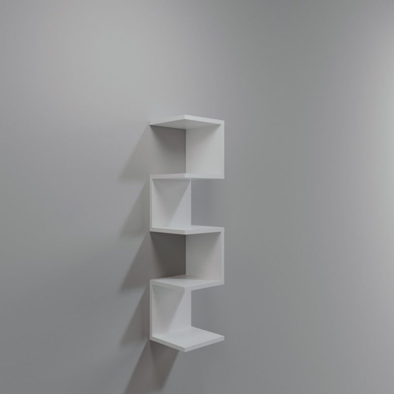 Tablette murale moderne blanche 11,8 po x 47,2 po x 11,8 po | 100% panneau de particules enduit de mélamine, épaisseur: 0,7 pouce | Solution de rangement élégante et fonctionnelle pour la maison et le bureau, conception élégante de couleur unie