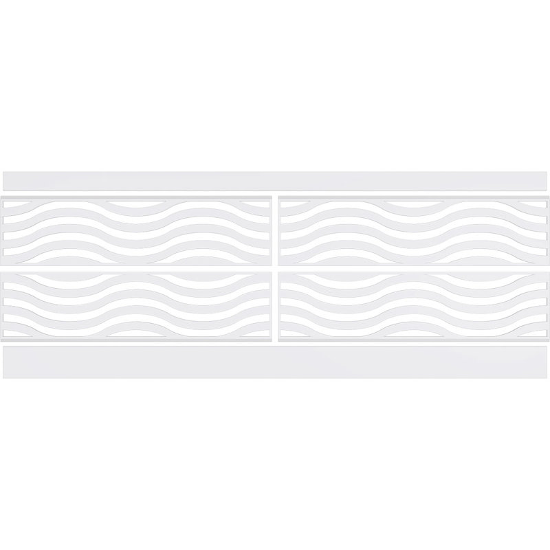 94.5" Wall Paneling in White (4-pack), 32" W