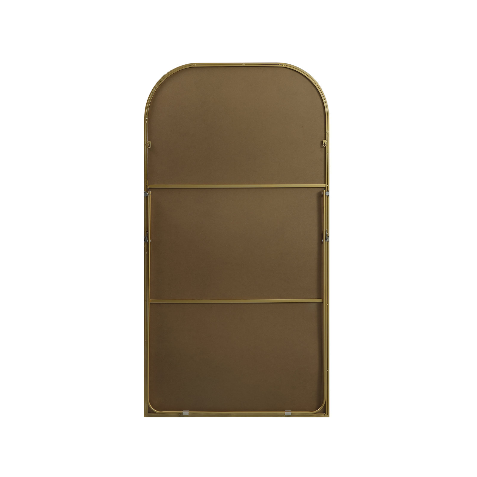 Sabine Metal Arch Floor Mirror, 66" x 35", Brass