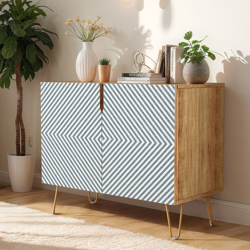 35'' Sideboard, Square Lines Gray
