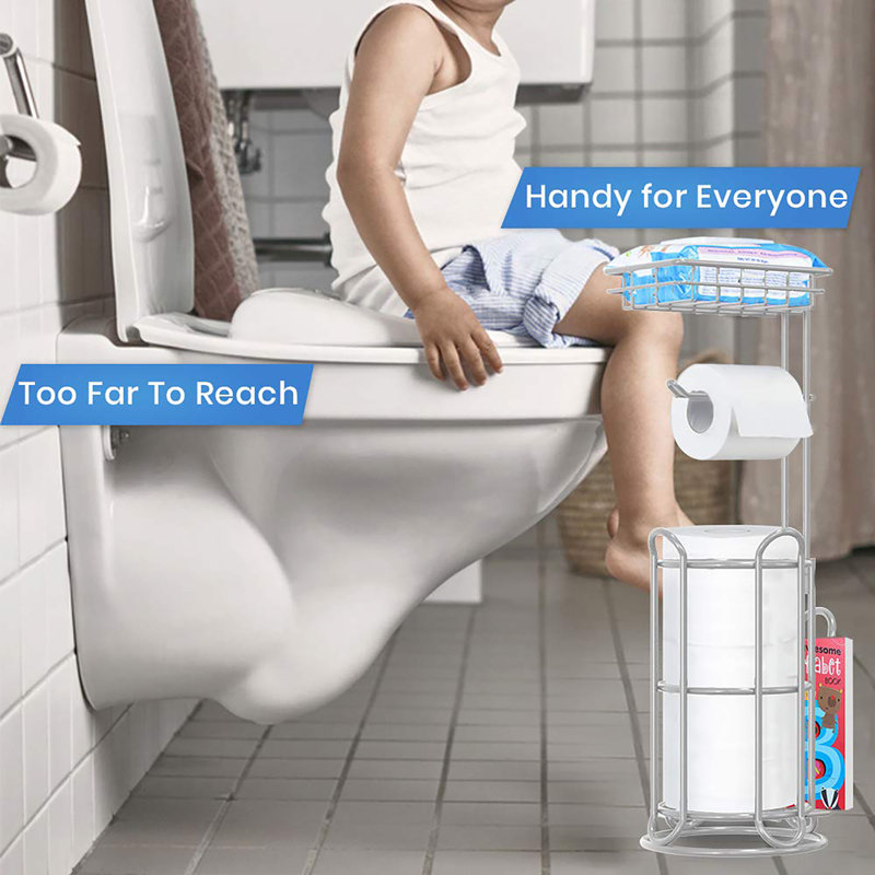 Free Standing Toilet Paper Holder, Chrome