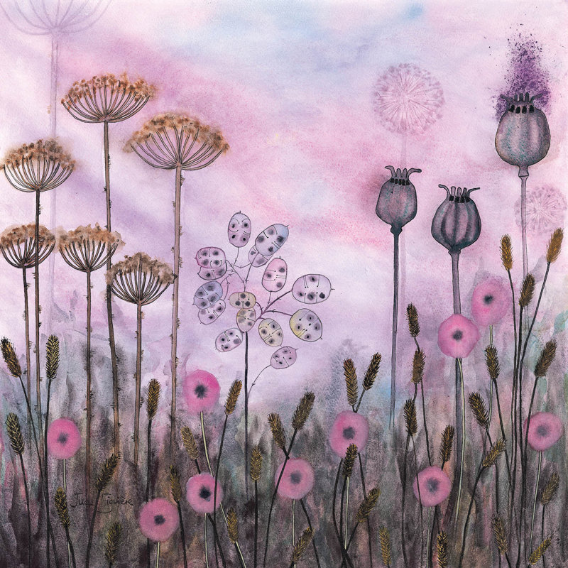 Ensemble de housse de couette DiaNoche en microfibre par Judith Figuiere - Autumn Poppies