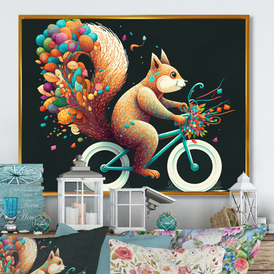 Écureuil coloré, impression sur toile