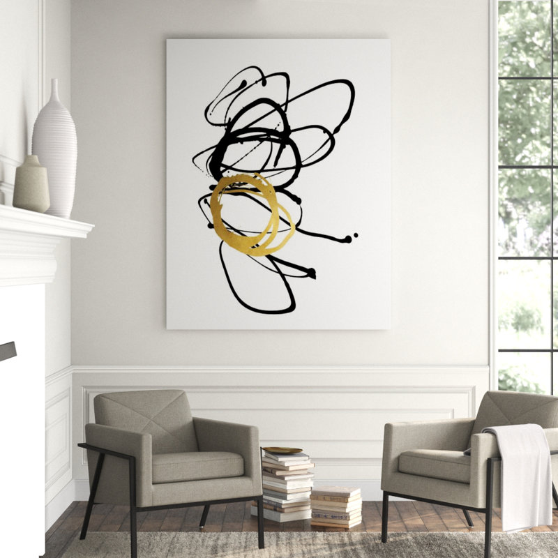 Action Stroke II Print by Elle Youngstrom, 47" H x 36" W, Glass Coat