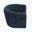 Chaise pivotante moderne avec repose-pieds, tissu bouclé et support à ressorts