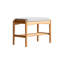 Banc à chaussures en bois massif naturel, banc de rangement moderne Mid-Century avec coussin éponge à rebond élevé pour hall d'entrée et espaces de vie