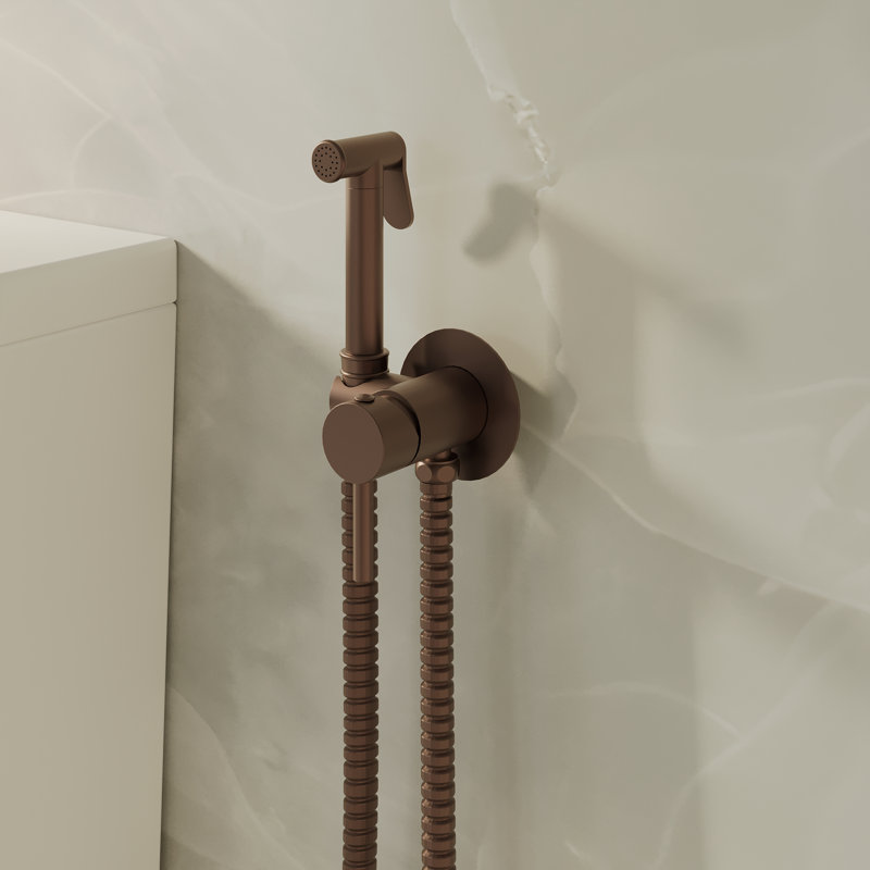 Maggio Round Concealed Thermostatic Douche - Chrome, Bronze