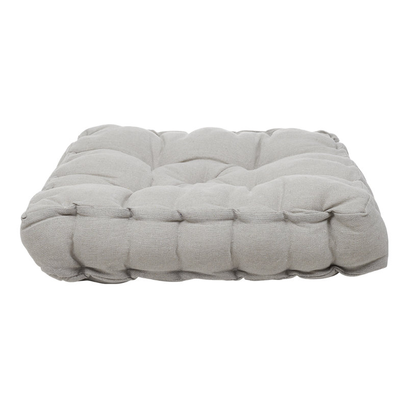 Square Chair Cushion with Handle, Beige