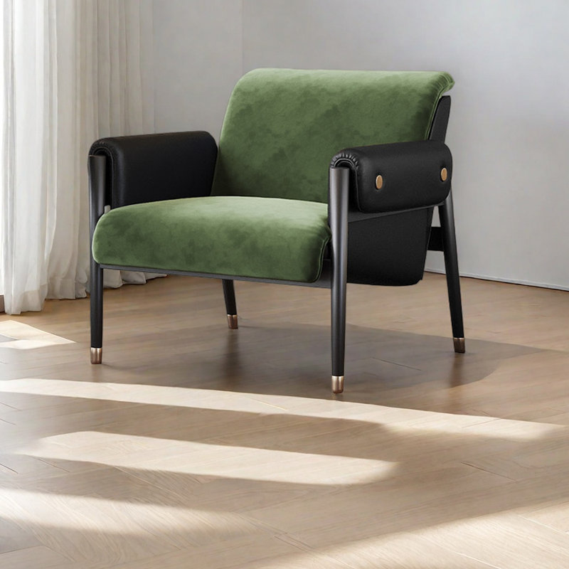 Chaise d'appoint Minimalist Elegant, Mélange de polyester vert