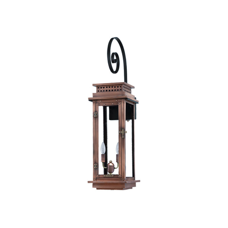 Nouveau Outdoor Wall Lantern, 26" H x 15" W x 13" D