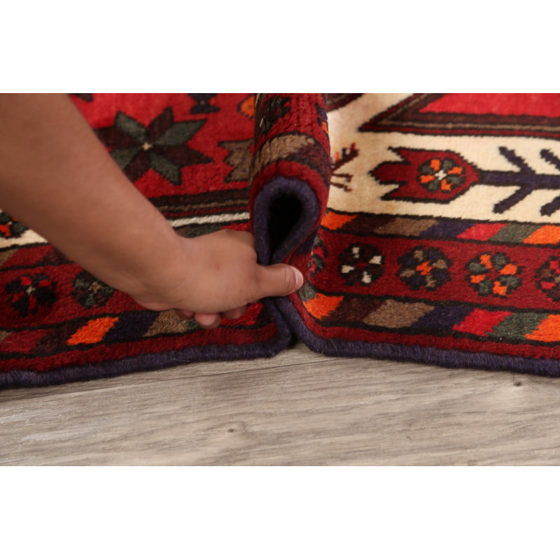 Tapis décoratif en laine noué à la main de conception unique en laine de conception unique 3 pi 4 po x 4 pi 11 po Beedie