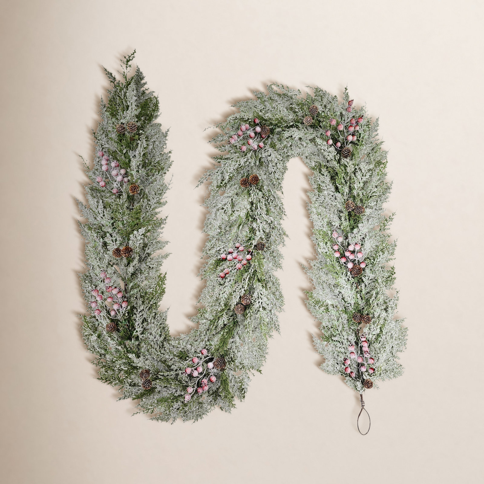 108" Frosted Berry Pinecone Garland