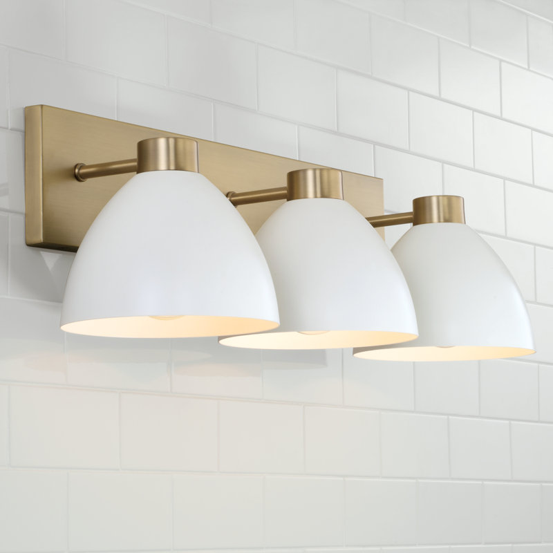 Éclairage pour meuble-lavabo à 3 lumières à intensité variable Ross, Blanc