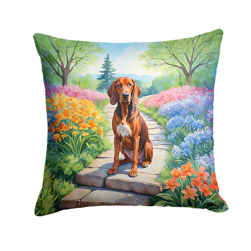Spring Path Other/No Pattern Indoor/Outdoor Throw Pillow, 14"H x 14"W