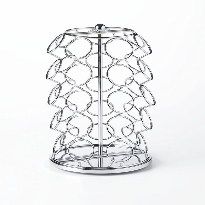 Rangement pour 35 dosettes de café, Chrome chrome