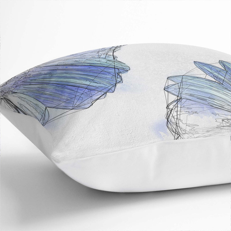 Square Throw Cushion, 40cm H x 40cm W x 15cm D, White