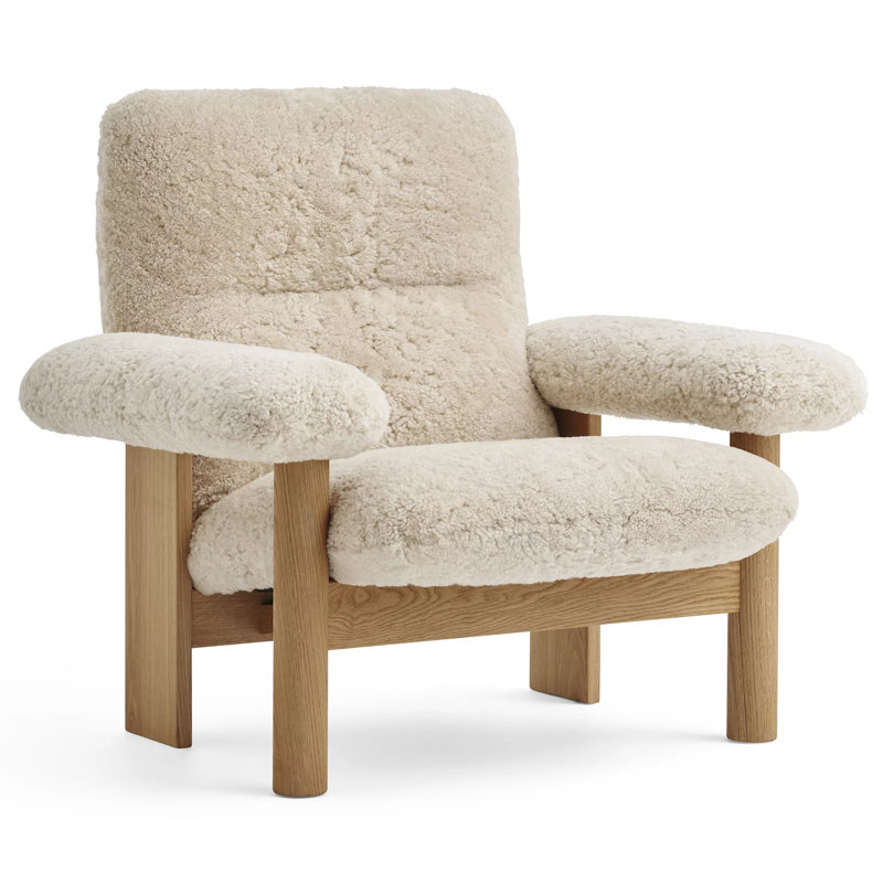Brasilia Boucle Chair, Sheepskin Nature, Natural Oak