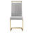 Modern Faux Leather Upholstered Dining Chairs Set of 4 with Gold Base and Handles-139606414