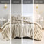 3 pièces d'édredon en fausse fourrure taupe, devant luxueux en fourrure lisse, rembourrage pour plus de chaleur et de confort, housse de taie décorative superposée