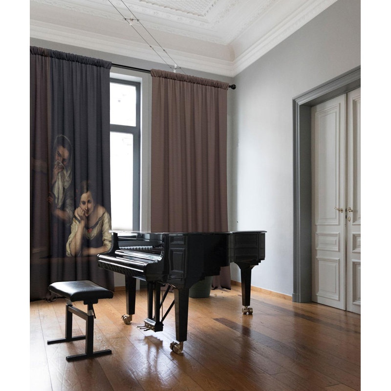 Farrow Slot Top Blackout Curtains, Width 147 x Drop 350cm
