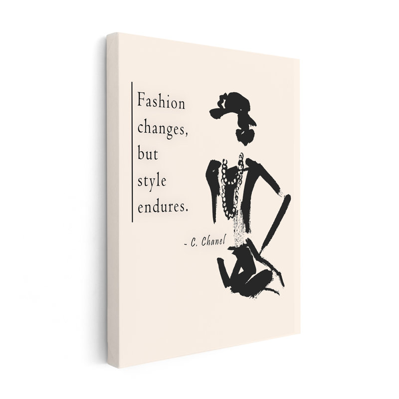 Fashion Changes, Canvas, 11"H x 14"W, Brown Framed