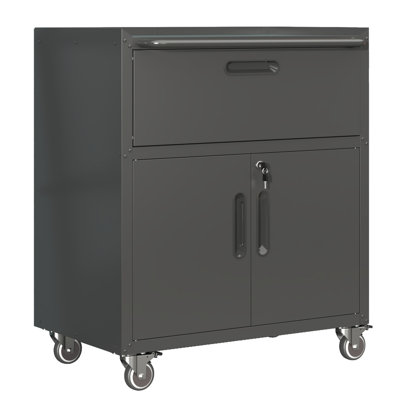 Armoire de rangement mobile avec tiroir et portes verrouillables Mak Peace