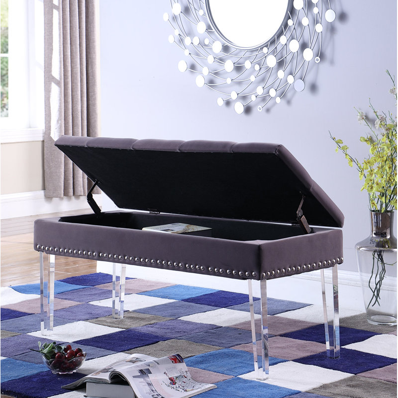 Banc de rangement Contemporary Chic, Mauve