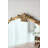 Round Wall Mirror With  Finish And Decorative Leaf Crest