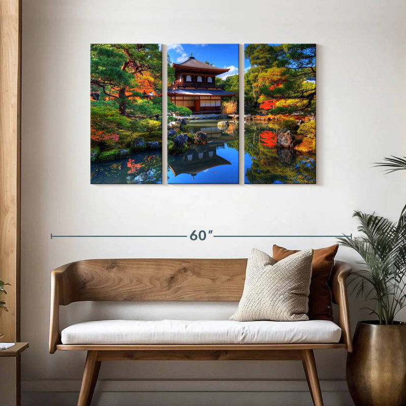 Temple Adella Ginkakuji, H 28 po x l 45 po