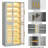 Tall Bookcase with Doors and LED Light-1949853059