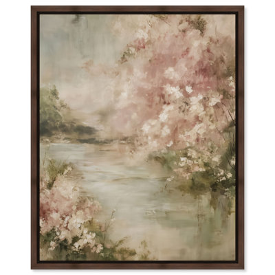 Rosy Reverie II Framed Canvas Print Vintage Floral Art by Art Remedy, Walnut Frame, 20 x 24