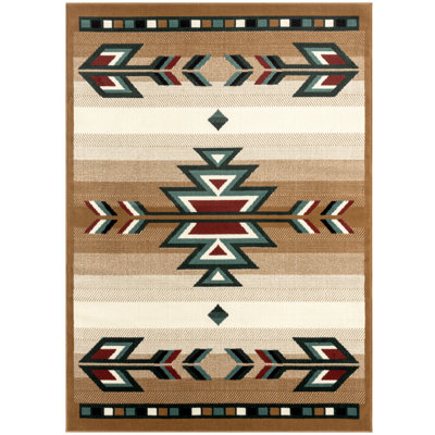 Tapis beige / vert Araud