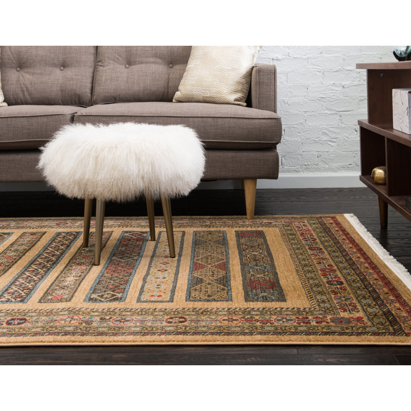 Jaeden Geometric Area Rug, Rectangle 8' x 11', Tan 